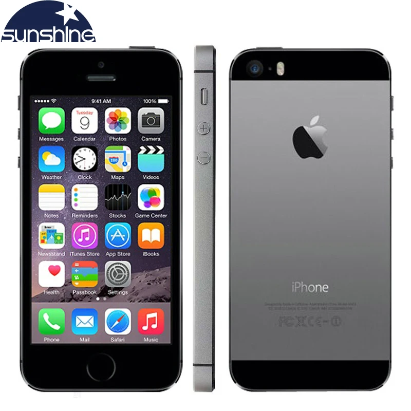 Оригинальное разблокирована Apple iPhone 5S мобильный телефон Dual Core 4 "ips использовать телефон 8MP gps IOS iPhone5s отпечатков пальцев ячейки телефоны