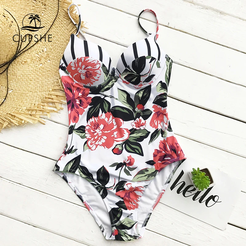 cupshe floral one piece