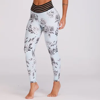 

2019 New Spring Woman Yoga Pants Gym Leggins High Waist Sport Leggings Women Fitness Running Pants Stitching Sports Pant