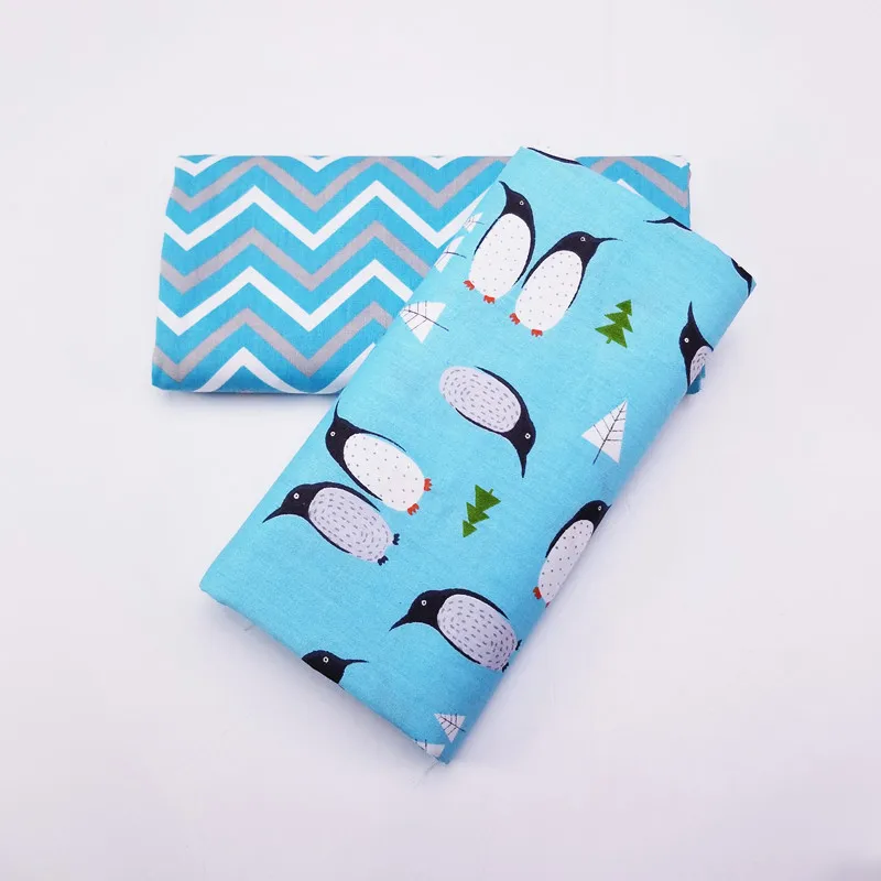 

Baby Bib Fabric Penguin Print Cotton Twill Fabric Patchwork Textile Cloth DIY Sewing Quilted Dormitory Fat Sheets Cotton Fabric