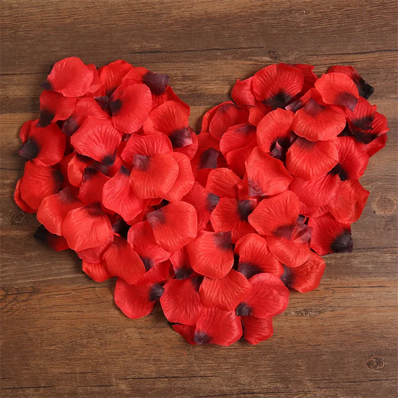 Buy 1000pcs Lifelike Artificial Silk Red Rose Petals Decorations for Wedding