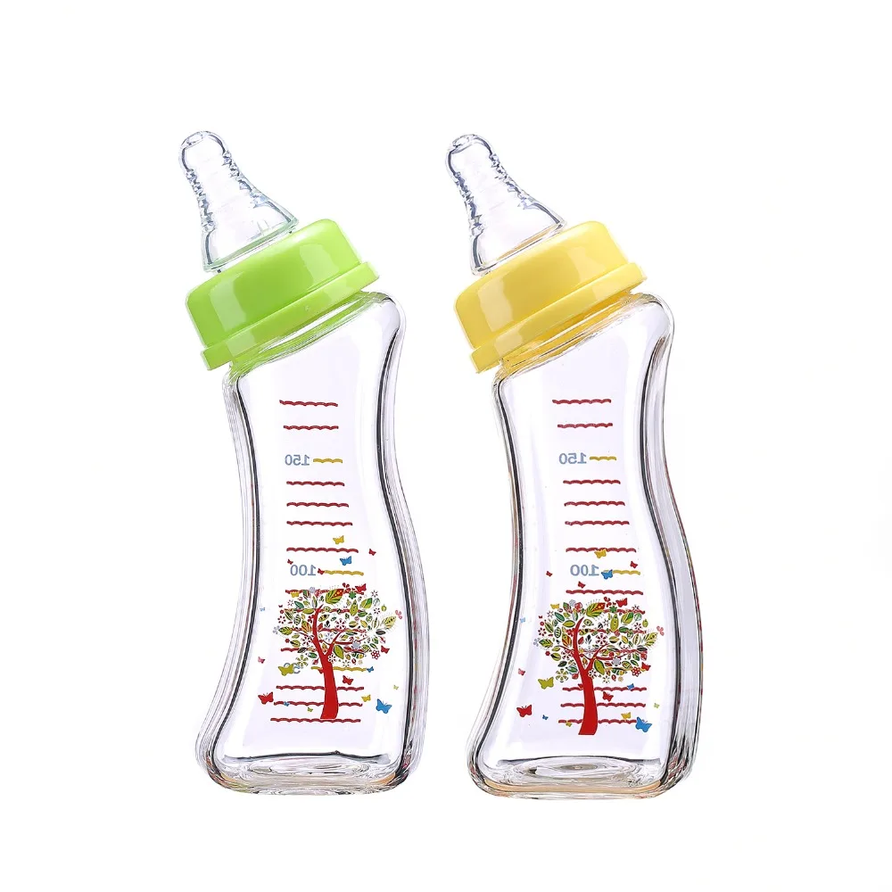 Online 2018 Desain Baru BPA Free Food Grade Memberi Susu Botol Kaca Botol Bayi untuk Bayi Baru Lahir