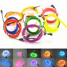 Необычный 1 м автомобильный Стайлинг гибкий неоновый светильник светящийся EL Wire Strip светодиодный неоновый светильник s автомобильный водонепроницаемый декоративный светодиодный светильник