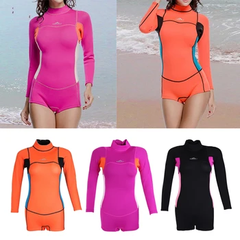 

2mm Neoprene Surf Suit Back Zip Full Wetsuit Sports Skins Suit for Kayaking Snorkeling Scuba Diving Swimming Snorkeling Surfing