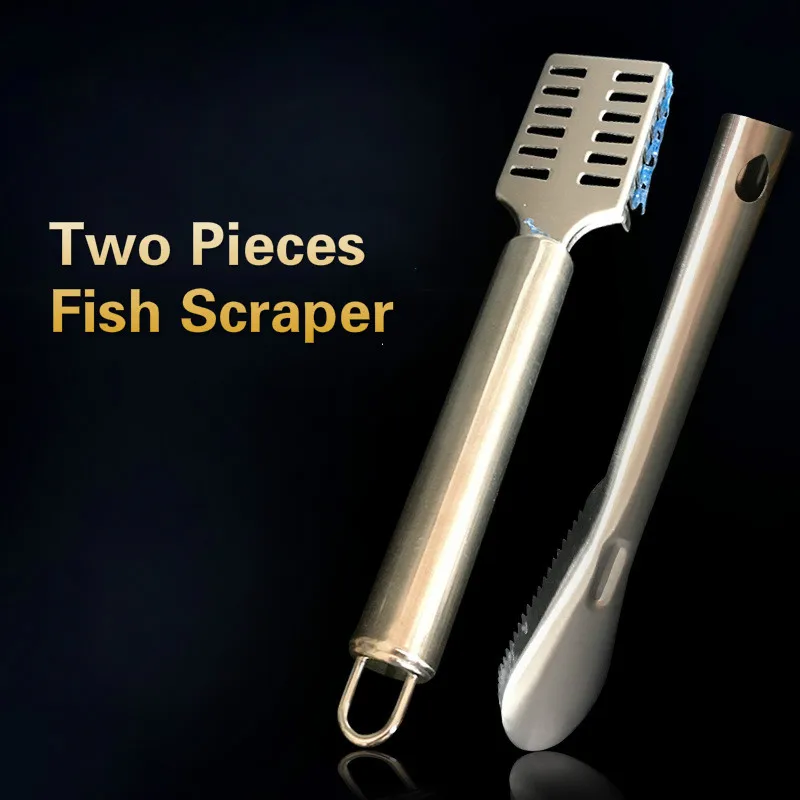 2pcs/set Fishing Tools Fish Cleaning Knife Fish Skin Scraper
