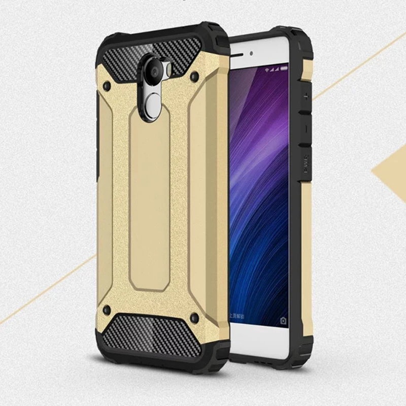 

Xiaomi Redmi 4 Case ! Soft Silicon + PC Hard Armor Anti-knock Back Cover Case For Xiaomi Redmi 4