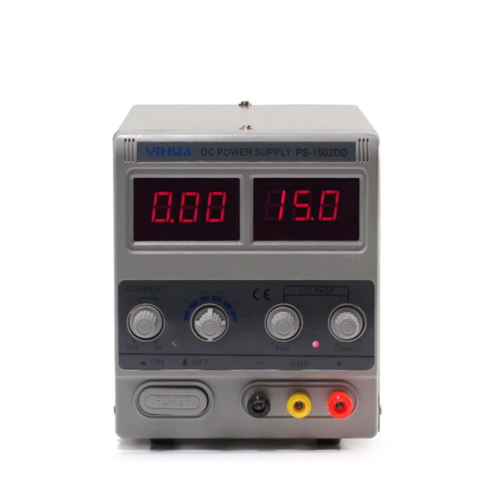YIHUA 1502DD Цифровой Регулируемый источник питания постоянного тока светодиодный