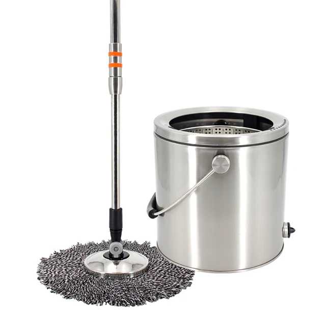 Stainless steel rotating mop bucket double drive automatic household