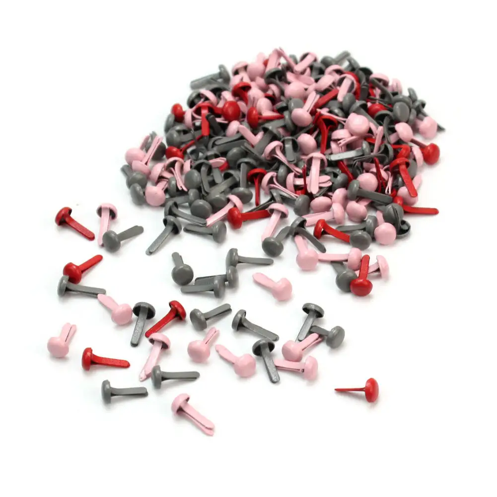 

200 Pcs Black and Gold Color 4.5mm Mini Decorative Brads DIY Fasteners Paper Craft Stamping Scrapbooking Accessories