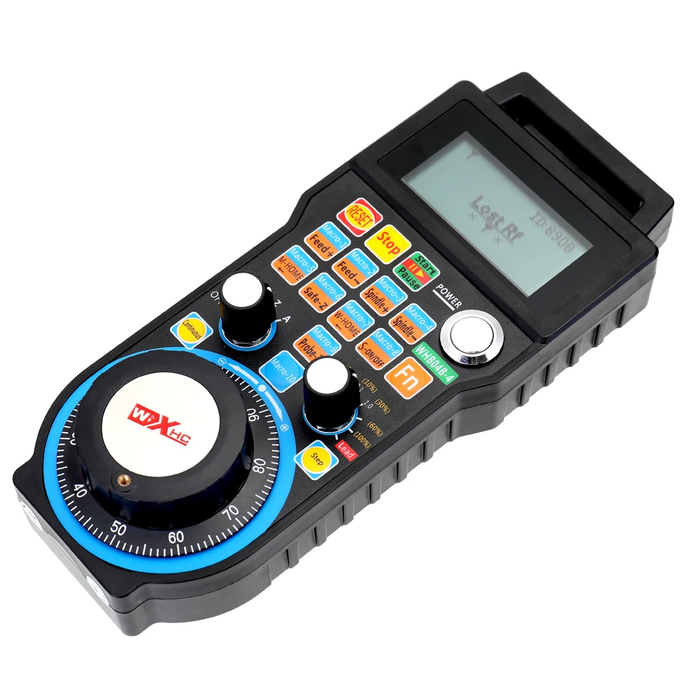 

MACH3 Digital Handheld Wireless MPG Remote Control Handwheel Transmission Frequency Hopping 4 Axis With Protective Cover