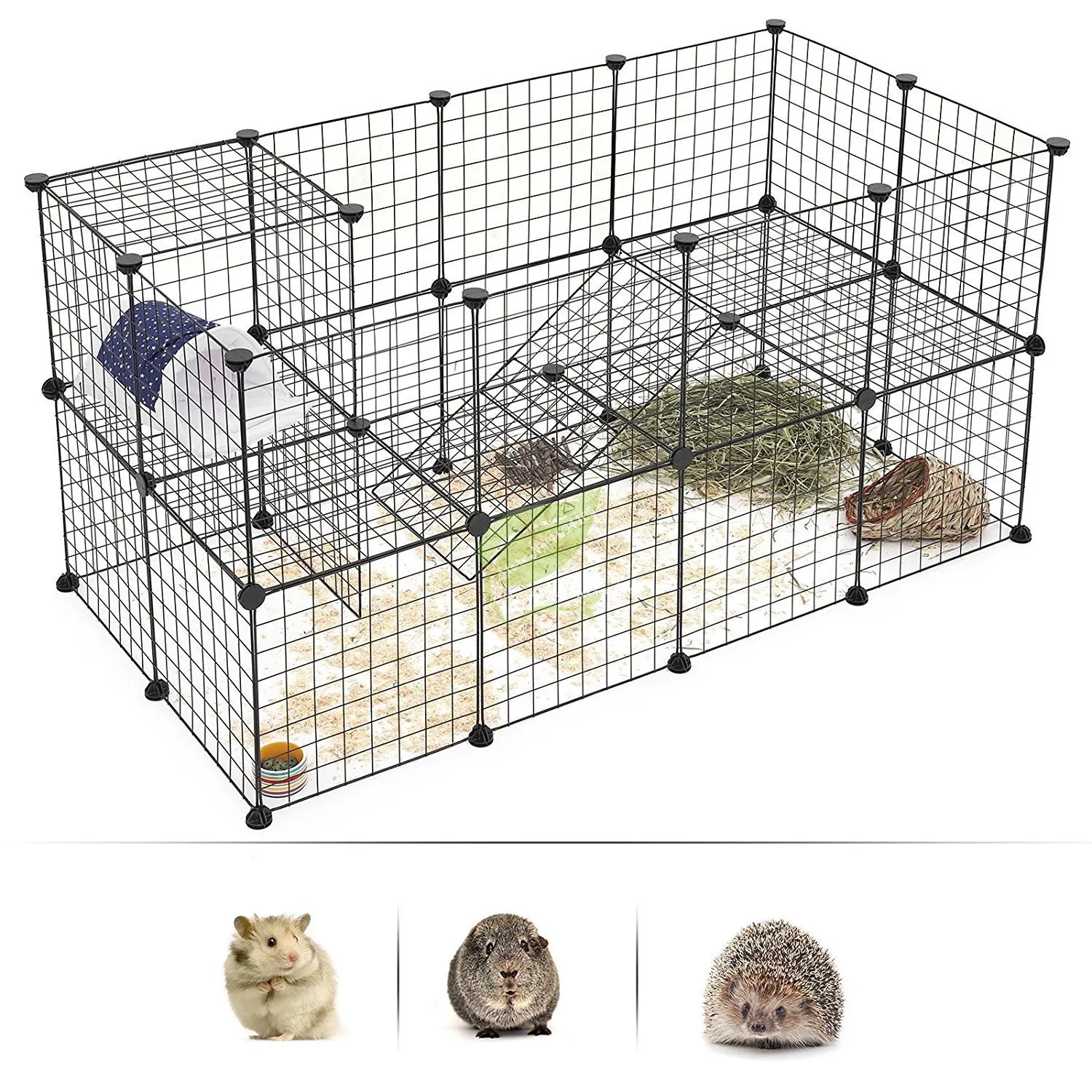

DIY Combination Wire Mesh Pet Cage Small Dog Teddy Dog Cage Cat Rabbit Cage Multi Function Fence Iron Cage Pet Fence