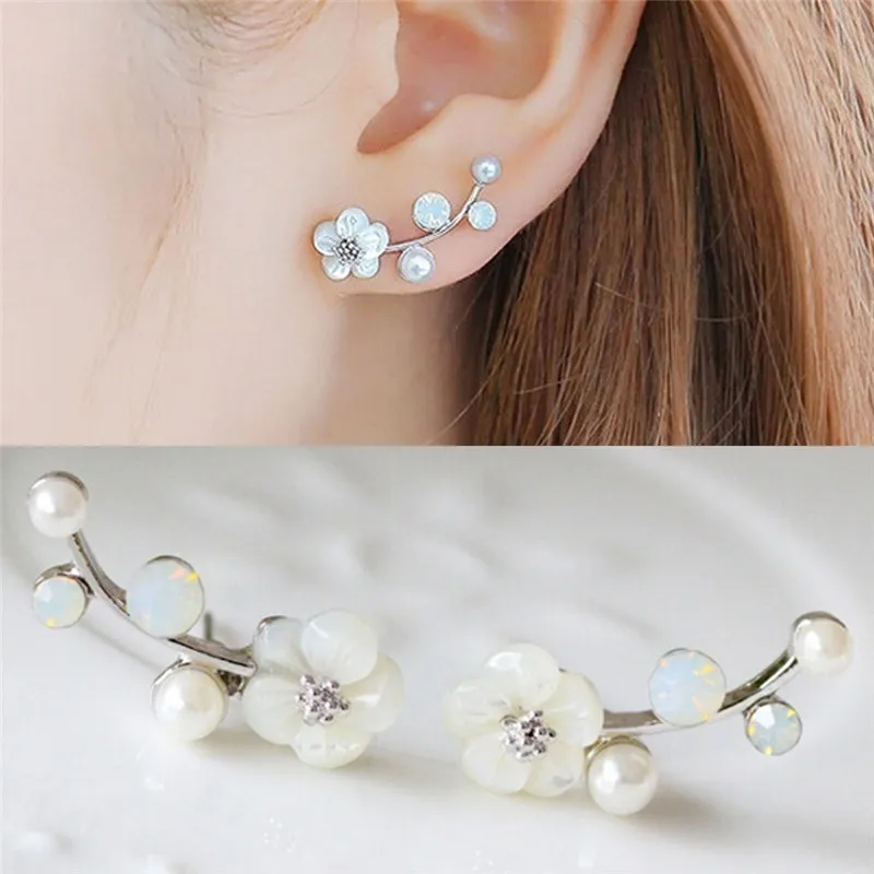

New Fashoin Sliver Earrings Daisy Flower Ear for women Bijoux Jewelry Brincos Pendientes Mujer 925 hot sale