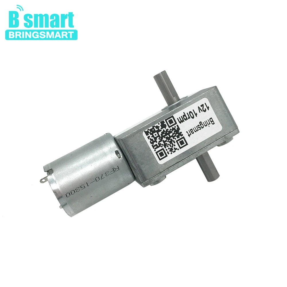 

BringsmartDouble Shaft DC Worm Motor JGY-370S 6-24v Low Speed Reducer 210rpm Reversed With Mini Self-locking Gearbox Motor
