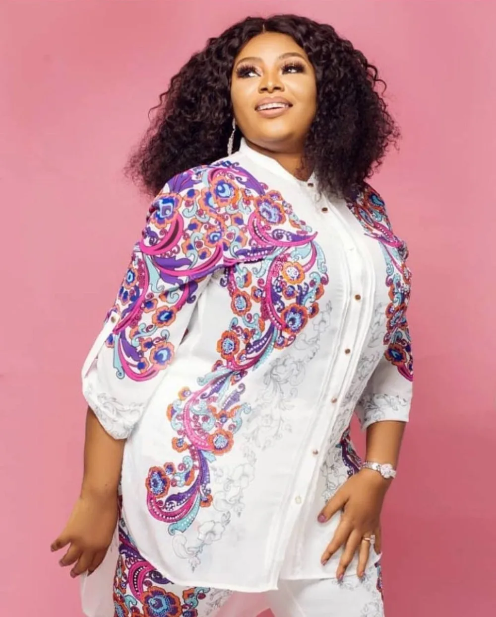 

2019 New Fashion Bazin Print Dashiki Women Blouse Yomadou Elastic Color Pattern suits(top and pants)for women/lady