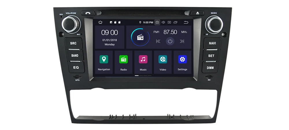 For BMW 3 Series E90 E91 E92 E93 2004~2013 2 DIN Car Android 9 GPS Naviation Multimedia system Bluetooth Radio Amplifier 11