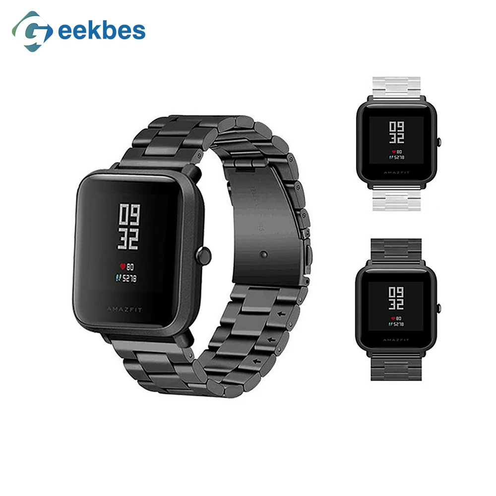 Ремешок для часов Amazfit Bip сменный металлический браслет из нержавеющей стали Xiaomi