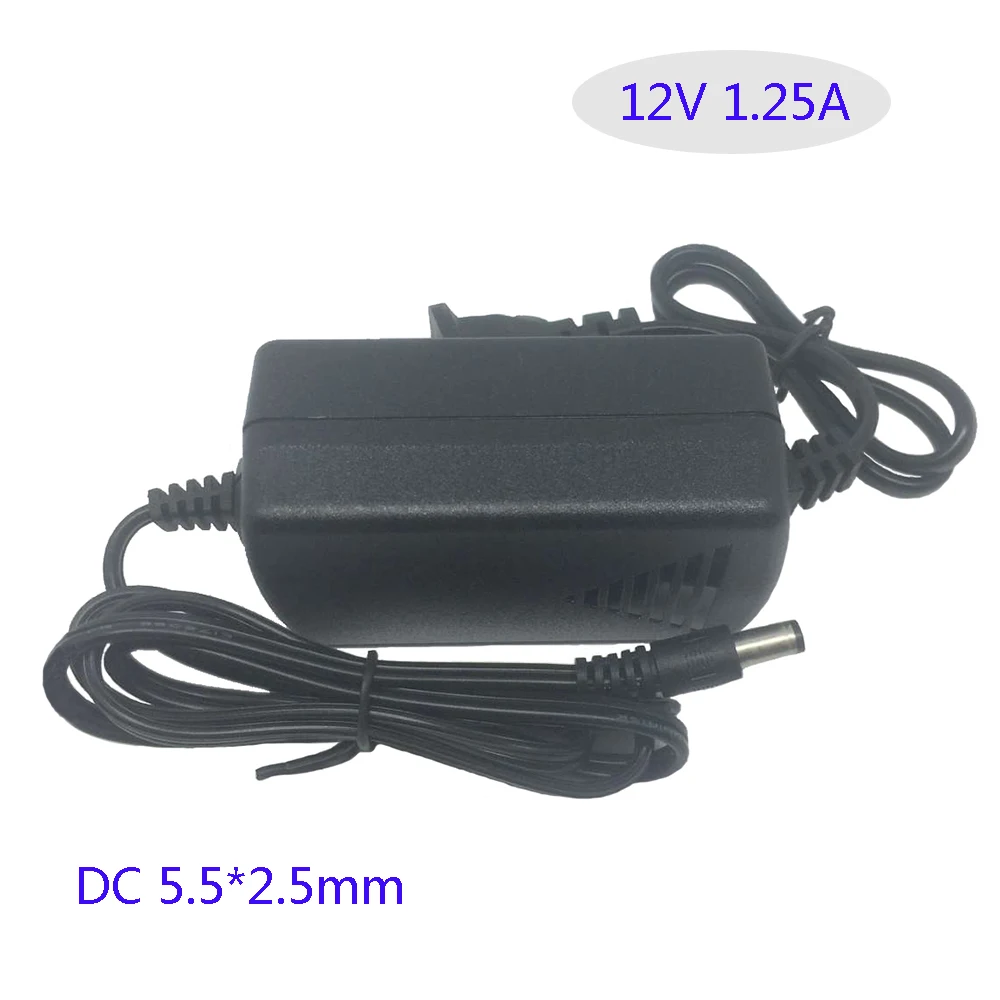 

12V 1.25A AC DC adapter Converter Adapter Charger LED monitor 12V 1250ma Switching Power Supply Table Type EU/US Plug