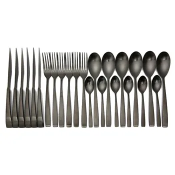 

KCASA 24Pcs/Set High-end Stainless Steel Flatware Set Dinnerware Scoop Spoons Fork Steak Knifes Tableware Set New Arrival