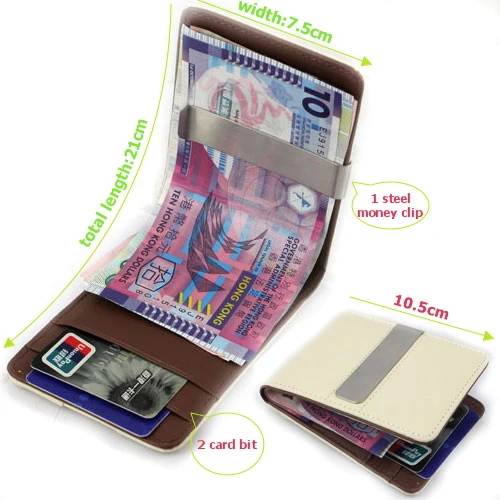 Mens Leather Money Clip Slim Front Pocket Wallet Magnetic ID Credit Card Freeshipping-in Wallets ...