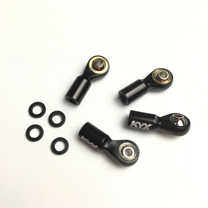 

4PCS Orthodontic M4 Ball Head Aluminum Cured Linkage Tie Rod Metal Ball Joint Rods End for Axial scx10 90046 RC Cars