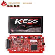 Онлайн ЕС красный Kess V5.017 Kess v2.47 OBD2 менеджер Тюнинг Комплект Полный Набор мастер