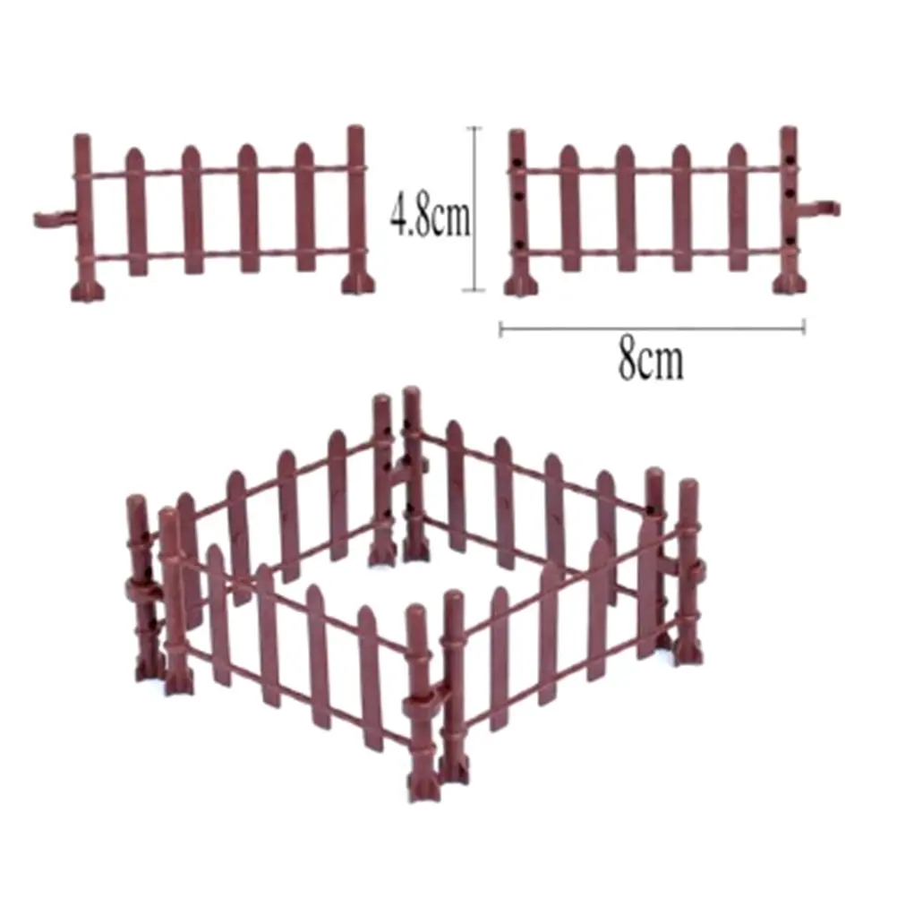 10 قطع الاطفال DIY اللعب اللبنات الحيوان سياج الطوب إطفاء التبعي متوافق مع الانكليزي مدينة مجموعات هدية