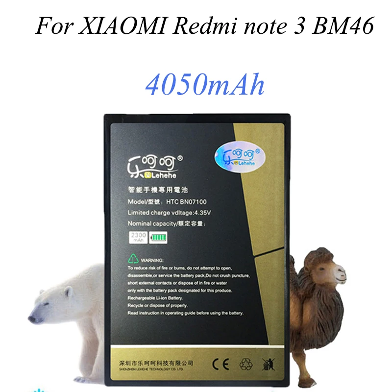 

Real Capacity 4050mAh Battery For XIAOMI6 Redmi note 3 BM46 Phone Batteries Replacement with tool kit