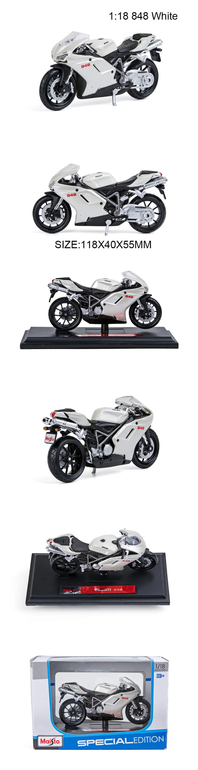 Maisto 1:18 модели мотоциклов Ducati 848 модель велосипеда сплав модель мотоцикла миниатюрная гоночная игрушка для коллекции подарков