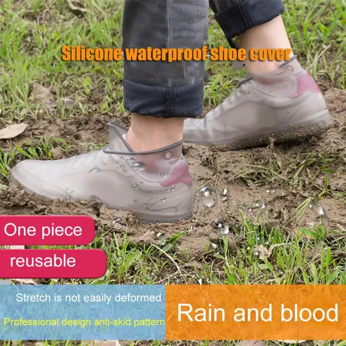 Новые силиконовые галоши Многоразовые водонепроницаемые чехлы для обуви непромокаемые сапоги Нескользящие Чехлы FP8