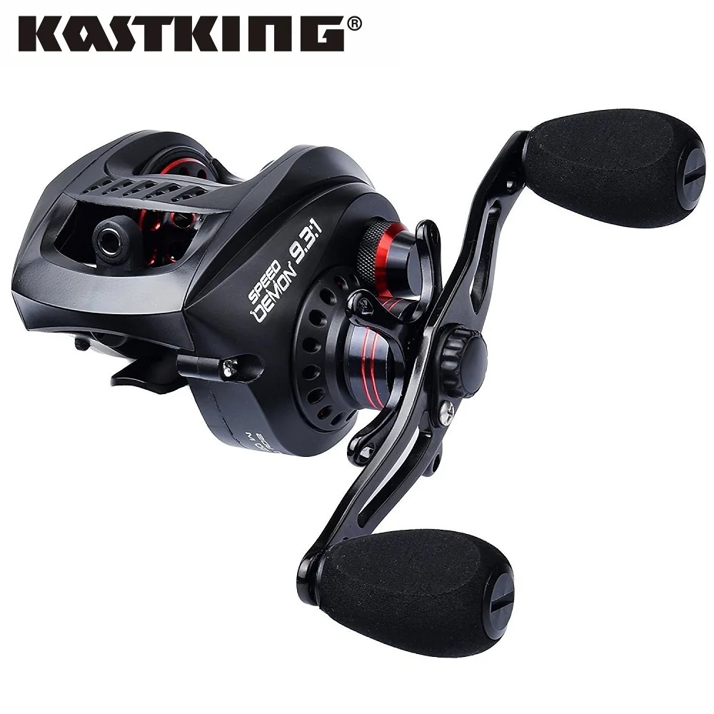 

KastKing Speed Demon 9.3:1 Baitcasting Fishing Reel Gear Ratio 9.3:1 Fastest Baitcaster Reels Magnetic Brake System Fishing Lure