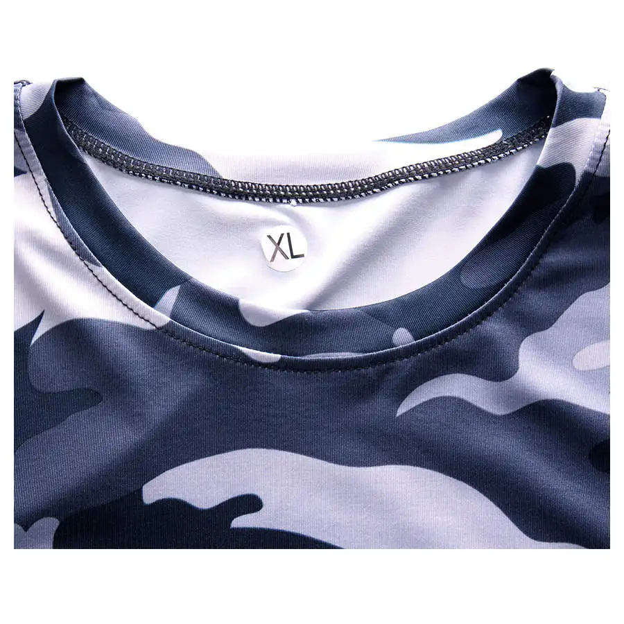 Rashgard Mens Sport Running T Shirt Men Camouflage Gym Fitness MMA Training Shirts Dry Fit Sportswear Top Soccer Jerseys