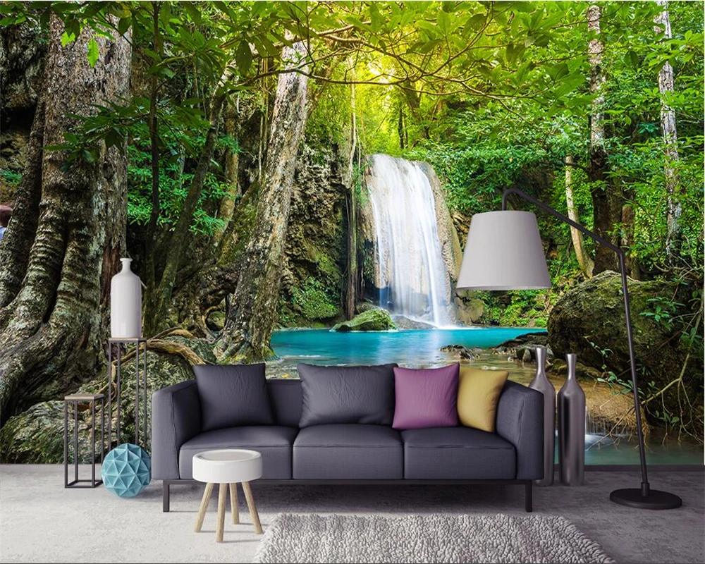 Beibehang Photo Wall Mural Wallpaper Mountain Stream 3d Landscape