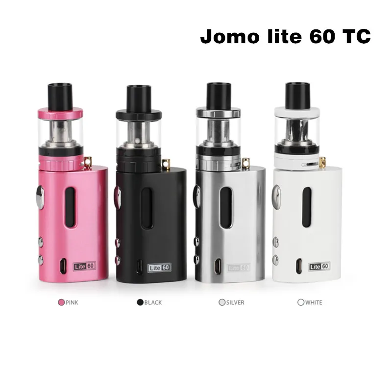 

100% original Jomo Lite 60w TC Box Mod Kit Electronic Cigarette Vape Mod with Charger+Atomizer Jomo-129 Adjustable Temperature