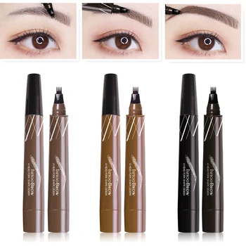 

Hot hengfang four fork eyebrow pencil outline eyebrows good painting easy to color eyebrow pencil cosmetics