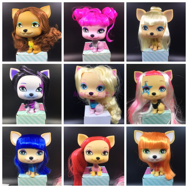 11cm Lovely dolls pet Love VIP Dog with hair LPS Figure Toys Dog Puppy