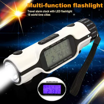 

1 Pcs Electronic Digital LED Alarm Clock Flashlight Perpetual Calendar Multifunction for Travel LKS99