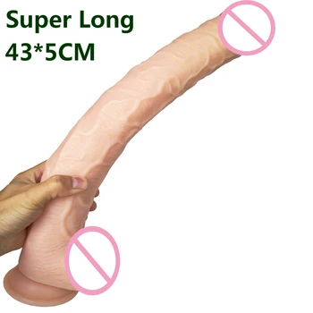 AMABOOM 43*5cm Super long huge dildos for women with suction cup realistic horse dildo super soft thick big dildo penis Sex Toys 1