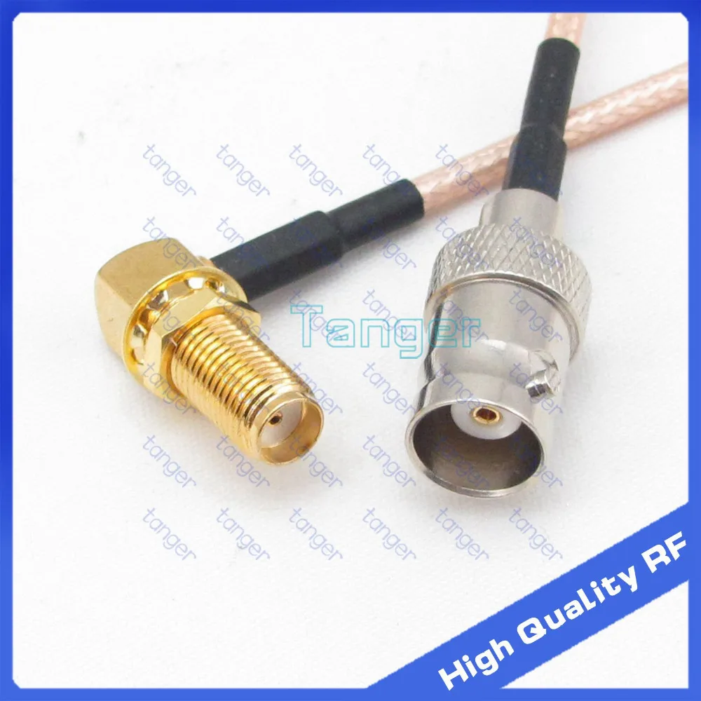 

BNC female jack to SMA female right angle with RG-316 RFCoaxial Pigtail Jumper cable 6" 15cm Tanger High Quality cables