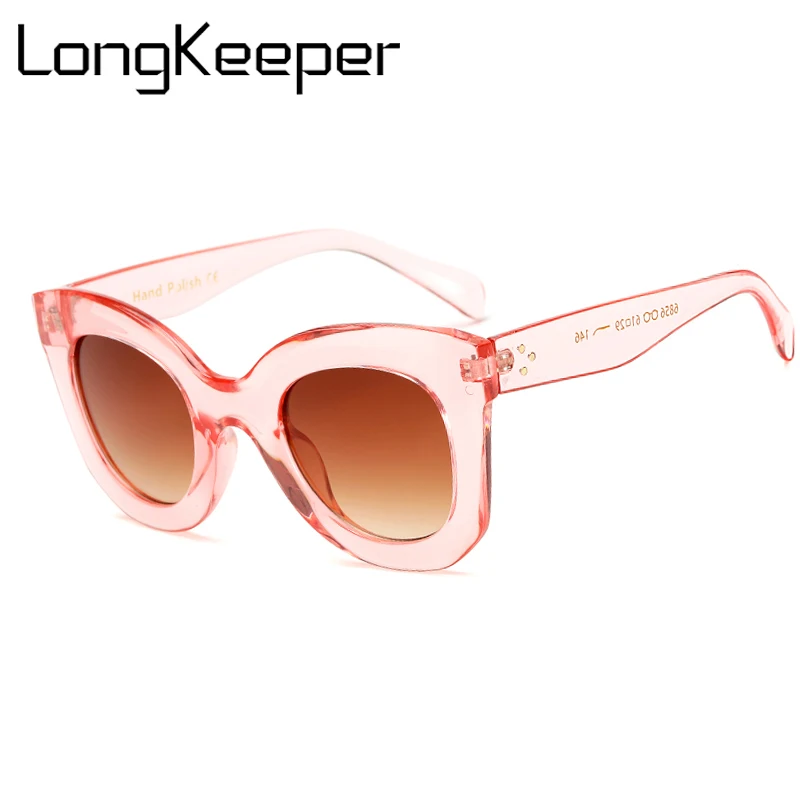 Женские солнцезащитные очки кошачий глаз LongKeeper винтажные леопардовые UV400
