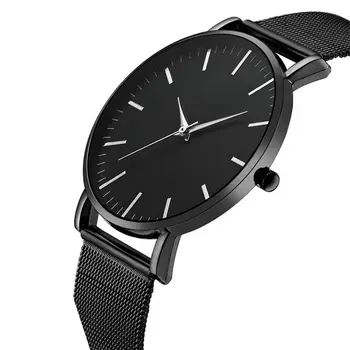 

Waterproof Men's Watches Men Stainless Steel Watch Simple Style Ultra Thin Design Male Quartz Clock Brand No Logo A Reloj Mujer