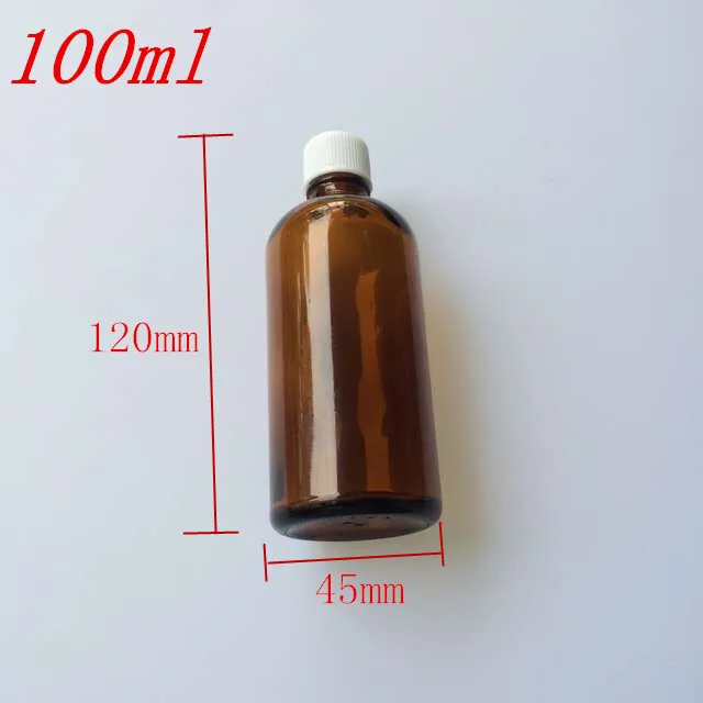 100ml Amber Glass Bottles with Leakage-proof Stopper Cap Liquid Jars Essential Oil Bottles 10pcs8