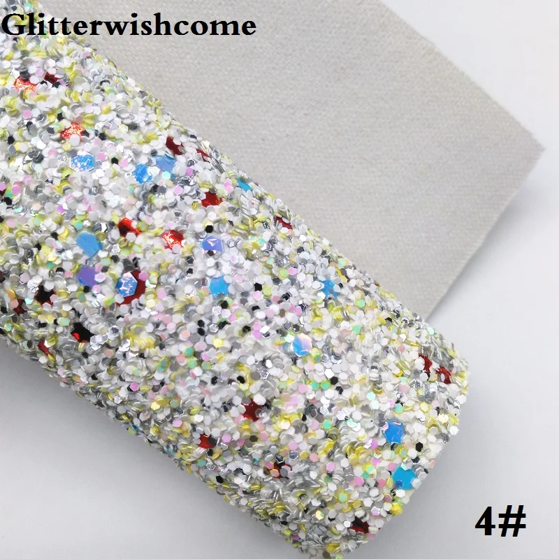 Glitterwishcome 21X29 см A4 Размеры синтетическая кожа, с эффектом блестящей кожи, искусственная кожа из искусственной кожи тканевый Виниловый фон для банты, GM050A - Цвет: 4