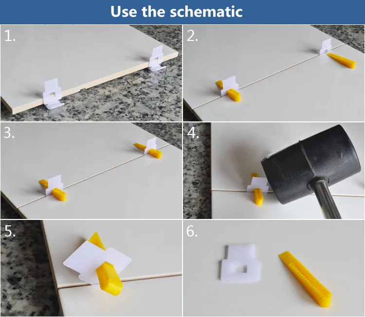 200 шт. система выравнивания плитки 100 зажимы с 100 клиньями пластиковые прокладки инструмент для плитки пластиковый зазор предотвращает смещение