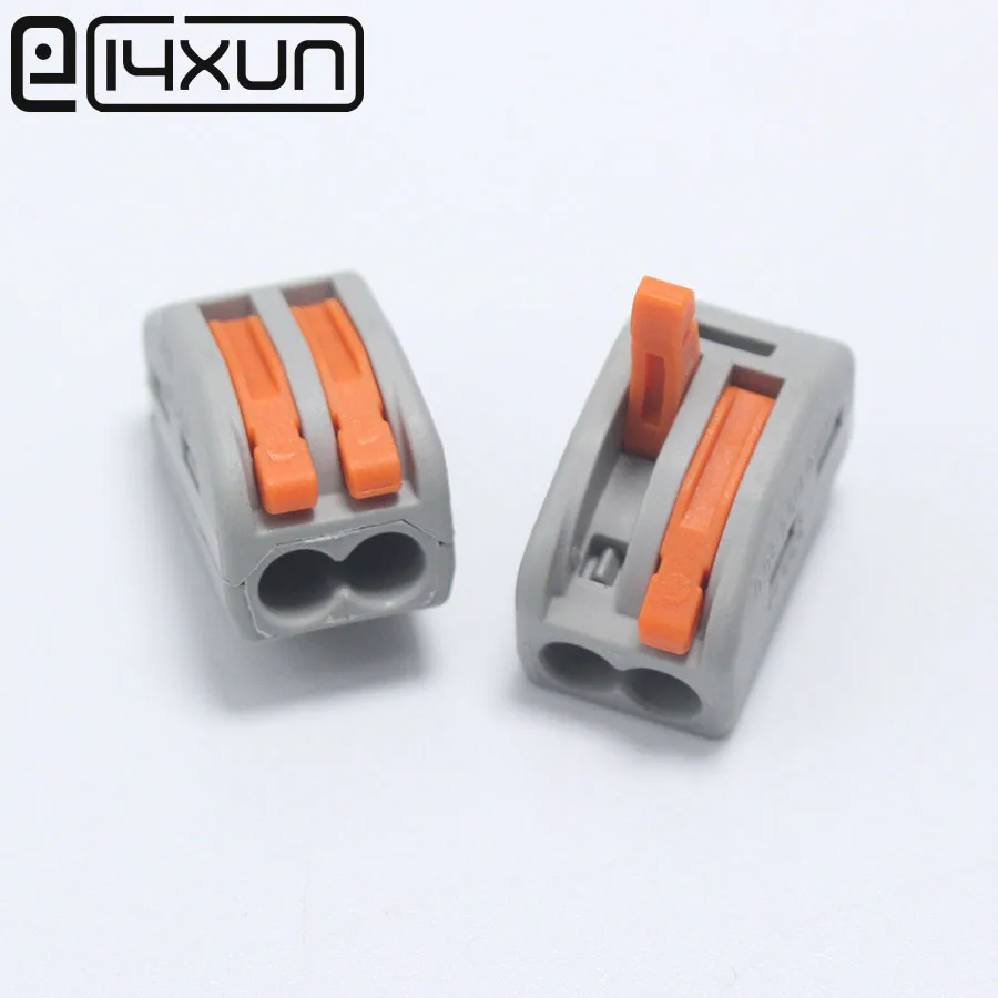 

EClyxun 5pcs/lot Universal Compact Wire Wiring connector PCT-212 2pin Connector Conductor Terminal Block With Lever AWG 28-12