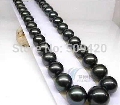 

Free shipping >>@ +> HOT REAL AAA+ 10-11 MM SOUTH SEA TAHITIAN BLACK PEARL NECKLACE 18