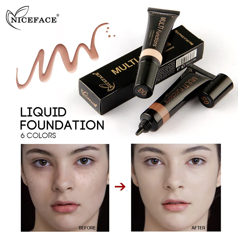 NICEFACE Foundation Natural Makeup Face Cream Base Primer Waterproof