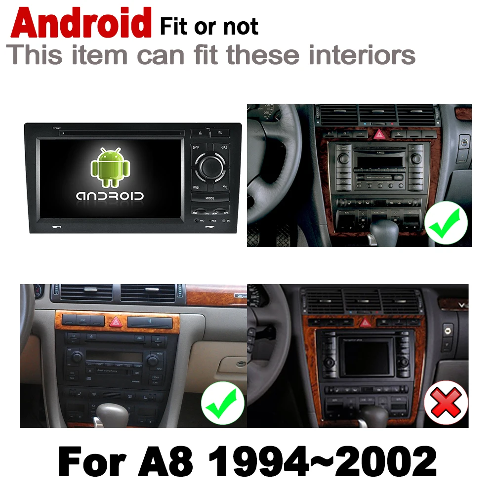 Excellent HD IPS Screen DSP Stereo Android 8.0 up Car DVD GPS Navi Map For Audi A8 S8 4D 1994~2003 MMI Multimedia Player Radio WiFi system 1 Excellent HD IPS Screen DSP Stereo Android 8.0 up Car DVD GPS Navi Map For Audi A8 S8 4D 1994~2003 MMI Multimedia Player Radio WiFi system 1