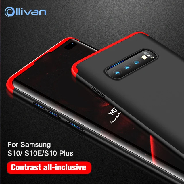 360 Full Protection Case For Samsung S10 Luxury Hard PC Armor Cover For Samsung Galaxy S10 Plus S10E S10 Lite ShockProof Coque