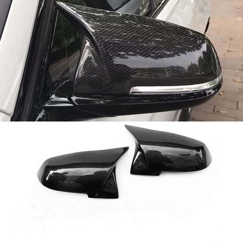 Carbon Fiber Rear View Mirror Cover Wing Trim For BMW 1 3 4 5 Series GT