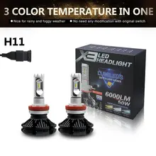 2 * New Design H16JP H8 H11 55 W 12000LM CSP Chip LEVOU Farol Feixe único Branco Lâmpadas LED luz de Nevoeiro Visão Xtreme Branco Brilhante